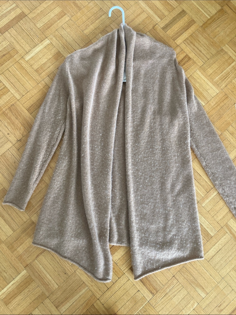 Babaton Open-Front Cardigan Cashmere in Taupe Beige